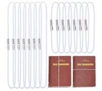 PH PandaHall 40PCS 2 Styles Elastic Straps 20-34cm White Stretchy Closure Loop Jump Straps Elastic Bookmarks Rope Strap Journal Stretchy Closure for School Office Travel Journals Planner Reader