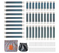 PH PandaHall 40pcs Metal Internal Flex Frame 4 Sizes Hinged Flex Frame Retro Internal Purse Frames Kiss Lock Clasp Clutch Frame for DIY Lipstick Pouch Tissue Bag Purse Bag Sewing Craft 7/9/11/15cm