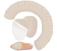 PH PandaHall 40pcs Suede Soles Shoes Pads, Self Adhesive Shoe Sole Protector Oval Non Slip Shoe Bottom Pads Heel Grips for Dance High-Heeled Pole Dance Shoe Protectors, 3.5x2.6 Inch