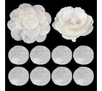 PH PandaHall 40pcs Undrilled Capiz Shells, 3.1~4 Inch Large Capiz Sea Shell No Hole White Shell Pieces for Crafts Decor DIY Wind Chimes Jewellery Making Place Cards Wedding Beach Party