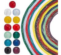 PH PandaHall 4810pcs 2mm Glass Seed Beads 13 Colors Glass Beads Strands Round Bead 12/0 Mini Craft Bead for Earring Bracelets Jewellery Making Beading, 26 Strands