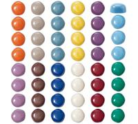 PH PandaHall 48PCS 12 Colors Half Round Resin Cabochons 15mm Opaque Flatback Cabochon Solid Color Dome Jewellery Tray Filler Bead for Earring Necklace Bracelet Jewellery Making Pendant Craft
