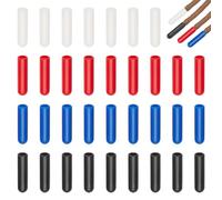 PH PandaHall 48pcs Shoelace Tips 4 Colors Shoe Lace Ends Tips Shoe Lace Aglets Cord End Cap Replacement Plastic Shoelace Head for Shoestrings Sneakers Canvas Hoodies Beach Pants Reparing, 20x5mm