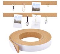 PH PandaHall 4m x 1.57 inch Bulletin Board Strips Cork Strips Cork Roll Tape for Wall Tack Board Framless Notice Board Tape with Adhesive Backing for Office School Home Notes Photo, 10mm Thick