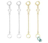PH PandaHall 4pcs 2 Colours Earplug Earrings Loop, 4.1 inch Earplug Holder Earrings Noise Reducing Earring Anti Lost Ear Clips for Home Schools Office Concert Sleep Anti Lost Decoration