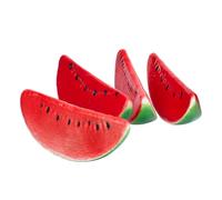 PH PandaHall 4pcs Artificial Watermelon, 5.9x2.6 Inch Faux Watermelon Decorative Foam Fruits Simulation Red Watermelon Realistic Fruit for Fruit Bowls Party Props photoshoot Home Kitchen Christmas