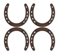 PH PandaHall 4Pcs Cast Iron Horseshoe Wall Hangings Good Luck Rustic Home Decor 4.3x4.5in Vintage Metal Horse Shoes Wall Art for Cabin Bar Western Thanksgiving Housewarming Gift, Antique Bronze