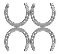 PH PandaHall 4Pcs Cast Iron Horseshoe Wall Hangings Good Luck Rustic Home Decor 4.3x4.5in Vintage Metal Horse Shoes Wall Art for Cabin Bar Western Thanksgiving Housewarming Gift, Antique Silver