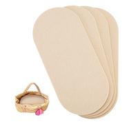 PH PandaHall 4pcs Felt Purse Shaper, 8.6x4 inch Tan Purse Insert Bags Liner Boards Felt Bag Shaper Oval Handbag Base Bag Bottom for Women DIY Tote Crochet Knitting Bags Backpack, 4mm Thick