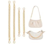 PH PandaHall 4pcs Gold Bag Extender Chain Short Purse Chain Strap, 7.9~12 inch Purse Strap Extender Aluminum Bag Chains Replacement for Handbag Clutch Crossbody Shoulder Tote Bags