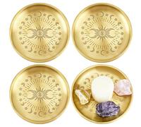 PH PandaHall 4pcs Gold Offering Bowl Prayer Ritual Plate Altar Plates | 5.5 inch Stainless Steel Offering Bowls for Prayer Ritual Smudging Witchcraft Meditation and Home Decor