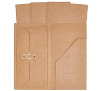 PH PandaHall 4pcs Kraft Pocket for Traveler's Notebook Insert Pouch Refill Journal Kraft Pockets Journal Insert for Card Stamp Ticket Holder Storage Bag TN Accessories, 21x11.4cm