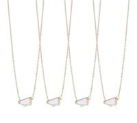 PH PandaHall 4Pcs Megaphone Charm Necklaces Brass Enamel Trumpet Pendant Necklace Cheer Charm Necklaces Dainty Cheerleading Necklace for Cheer Team Jewelry Sports Events Holiday Gift Party Decoration