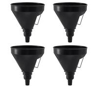 PH PandaHall 4pcs Plastic Funnel Black Oil Funnel 14cm Diameter Automotive Gas Funnels Car Oils Funnels for Automotive Oil Change Kitchen Use Filling Water Bottles Canning Cooking