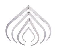 PH PandaHall 4pcs Pottery Calipers, Platinum Bent-Leg Stainless Steel Caliper Ceramic Pottery Measuring Tools Sculpture Ceramic Tool for Carving, Shaping, Clay Sculpture, Modeling (12" 10" 8" 4")