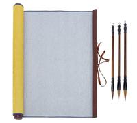 PH PandaHall 4pcs Reusable Calligraphy Cloth Kit, No Ink Magic Water Writing Cloth 86.5x40cm Chinese Traditional Calligraphy Brushes for Beginner Professional Practice New Year, Yellow