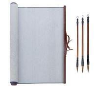 PH PandaHall 4pcs Reusable Calligraphy Cloth Kit, No Ink Magic Water Writing Cloth 86.5x40cm Chinese Traditional Calligraphy Brushes for New Year Beginner Professional Practice, Gray