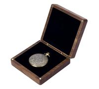 PH PandaHall 4x4 inch Walut Wood Watch Box Pocket Watch Organizer Case Display Box Gift Cases for Men Birthday Father's Day Travel Home Store Exhibition Organizer Inner Diameter: 62.5x48mm