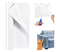 PH PandaHall 5.4 Yards x 11.8 inch Clear Cat Scratch Protector Tape Self Adhesive Furniture Protectors Anti-Claw Couch Furniture Guard for Sofa Couch Bed Door Table Wall Pet Protection