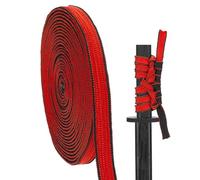 PH PandaHall 5.46Yards Silk Cotton Ito Sageo Rope, Synthetic Silk Cotton Blend Sageo Wrapping Cord for Japanese Samurai Sword Katana Tanto Tsuka Decoration Hanging Crafts DIY (Black-Red)