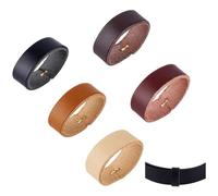PH PandaHall 5 Colors Genuine Cowhide Belt Loops, Leather Belt Keeper Loops Waist Loops Belts Leather 15mm Wide Belt Oval Straps Holder Retainer for 4cm Replacement Strap Accessories