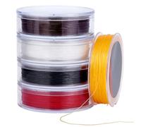 PH PandaHall 5 Colours 490 Yards Elastic String 0.6mm Clear Elastic Thread Magic Jewellery Wire Crystal Bracelet String Stretchy Elastic Cord for Necklace Bracelet Making Beading DIY Crafts