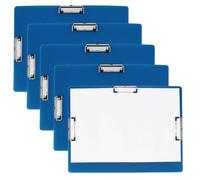 PH PandaHall 5 Pack Extra Large Clipboard 18.1 x 13.8 Inch Horizontal Landscape Drawing Board 3 Clip Design Heavy Duty Plastic Blue Clipboard for School Office Art Sketching Students Teachers