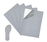 PH PandaHall 5 Pieces 13x8 inch Faux Suede Sole Grips High Heeled Shoes Protector Pads Sticker Silver Anti Slip Self Adhesive Sheets for Dance Shoes High Heels Women Non Slip Protection