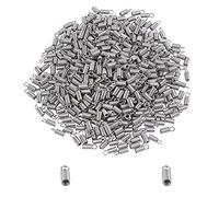 PH PandaHall 500pcs Tube Coil Cord Ends Cord Cap Tip Leather Cord Ends Caps Necklace Spring Fastener Crimp Clasp for Jewelry Making