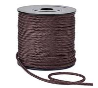 PH PandaHall 50m Brown Nylon Rope, 3mm Braided Lift Shade String Wind Chime Cords for Wall Hangers Gift Bags Curtain Outdoor Activities Crafting