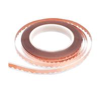 PH PandaHall 50m Copper Foil Tape 9mm Wide Double Edged Conductive Adhesive Scalloped Conductive Copper Tapes Rose Gold Foil Tapes for Glass DIY Crafting Handicrafts Repairs