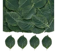 PH PandaHall 50pcs Artificial Green Leaves, 18.5x12cm Large Leaves for Crafts Greenery Plastic Leaf Bulk for Wedding Party Home Decor Wreath Table Centerpiece Floral Arrangements