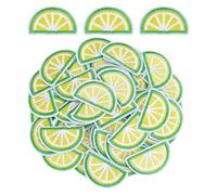 PH PandaHall 50pcs Embroidery Lemon Patches, Yellow Lemon Slice Fruit Patch Cartoon Cute Fruits Appliques Sewing on Iron on Applique Decoration Patches for Repair Clothes Backpack Hats Crafts