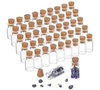 PH PandaHall 50pcs Mini Glass Bottles, 1.5ml Wish Favor Bottles with Cork Stoppers Tiny Empty Spell Jars Storage Container for Wedding Decoration Home Party Favors DIY Crafts, 18x10mm