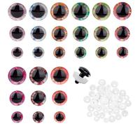 PH PandaHall 54 Sets Glitter Safety Eyes Colorful Sequin Craft Eye Set 9 Colors Crochet Safety Eyes with Washers Resin Amigurumi Animal Eye for Stuffed Animals DIY Crafts Decorations, 12/16/18mm