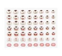 PH PandaHall 56pcs Bunny Pig Nose Sticker 3D Adhesive Mouth/Nose Stickers Cartoon Noses Mouth Sticker Decal Animals Decorative Stickersfor DIY Crafts Stuffed Crochet Animals 7-10x8-11mm,1 Sheet