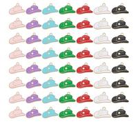 PH PandaHall 56pcs Cowboy Hat Charms Bulk Enamel Alloy Mixed Colors Western Charms for Jewelry Making Bracelets Necklaces Breast Cancer Awareness Halloween Christmas Crafts Fall Decor