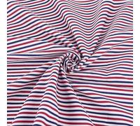 PH PandaHall 57 inch x 1 Yard Cotton Stripe Fabric Red/White/Blue Striped Fabric by The Yard Lines Inelastic Cloth for Sewing Quilting Tablecloths Curtains DIY Projects Crafts Independence Day Decor