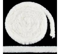 PH PandaHall 5m White Faux Rabbit Fur Trim 5cm Wide Fuzzy Ribbon Plush Sewing Trim Furry Decorative Trimming Fur Strips for DIY Crafts Winter Clothing Accessories Costume Garland Decor