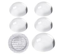 PH PandaHall 5pcs Crystal Dome 1.6 inch Paperweight Glass Paperweight Magnifying Round Glass Block Office Desktop Accessories Funny Office Keepsake Gift Tabletop Dector for Reading Home