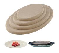 PH PandaHall 6 Size Pottery Molds for Handbuilding Oval MDF Wood Boards Slump Molds Ceramic Mold Pottery Forms Drape Mold for Clay Plate Forming Ceramics Pottery Studio