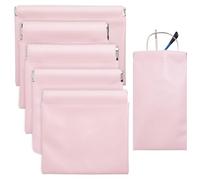 PH PandaHall 6 Size Squeeze Coin Purse, Pink Imitation Leather Pouch Change Holder Self-Closing Coin Pouch for Jewellery Ring Sunglasses Cash Coins Cards Headphones Lipstick Perfume Travel Daily Use