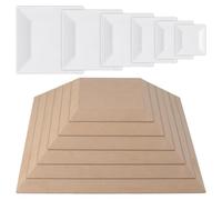 PH PandaHall 6 Sizes Ceramic Mold for Clay Pottery Clay Molds Ceramics Plate Forming Molds Square Pottery Tools Dish Slump Mold for Ceramics Making Craft Handbuilding Tool, 12.5-27.5cm