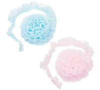 PH PandaHall 6 Yards Sewing Lace Trim Fabrics, 1-5/8 Inch Ruffle Pleated Chiffon Trim Retro Organza Tulle Fabric Ribbon for DIY Dress Collars Headwear Craft Decoration Gift Wrapping