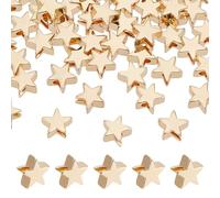 PH PandaHall 60pcs 14K Gold Plated Star Beads Spacer Beads for Wish Bracelet Making Gold Star Charms Mini Stars Embellishements for Jewellery Making Home Crafting Christmas Decoration 6mm