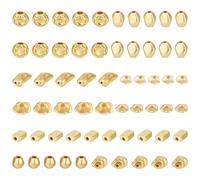 PH PandaHall 60pcs 18k Gold Plated Irregular Spacer Beads, 12 Styles Brass Loose Bead Nuggets Craft Beads Jewellery Making Bead for DIY Crafts Bracelets Necklaces Earrings Jewellery Making, 1.5mm Hole