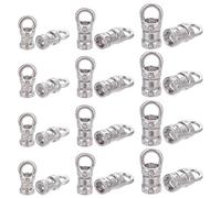 PH PandaHall 60Pcs 3 Sizes Brass Cord End Tips Ribbon Ending Clasp Tips End Caps with Hole Leather Tips Thread Ends for Necklace Bracelet DIY Jewelry Making Bag Cloth Making Supplies