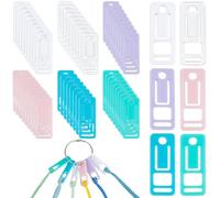 PH PandaHall 60pcs Embroidery Floss Bobbins 6 Colors Acrylic Cross Stitch Thread Bobbin Embroidery Floss Drop Sewing Thread Bobbins Organizers for DIY Craft Sewing Needlework Storage Supplies, 5x2cm