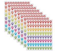 PH PandaHall 640pcs Map Location Stickers 8 Colors You are Here Stickers Map Pointer Sticker Self Adhesive Landmark Sticker Indicator Labels for Marking Camping Adventure Sites Travel Destinations