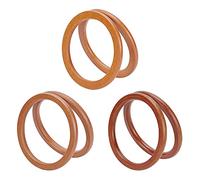 PH PandaHall 6pcs 2 Colors Wooden Round Shape Purse Handle Bag Handle Replacements Handbag for Handmade Beach Bag Handbags Purse Handles Macrame Market Bags, 13.5cm/5.3inch
